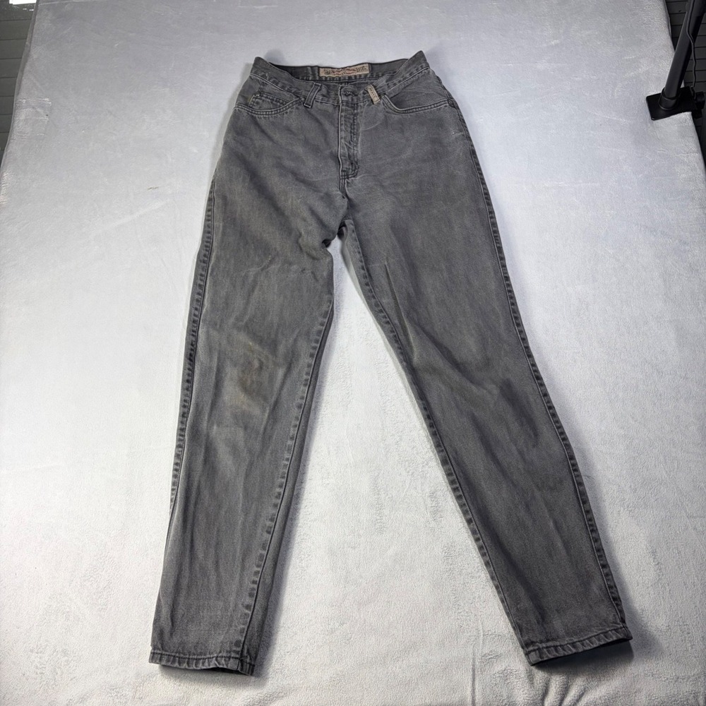 Vintage Levis 900 Series Jeans Womens 9 Made in USA Grey High Waist Tapered Leg